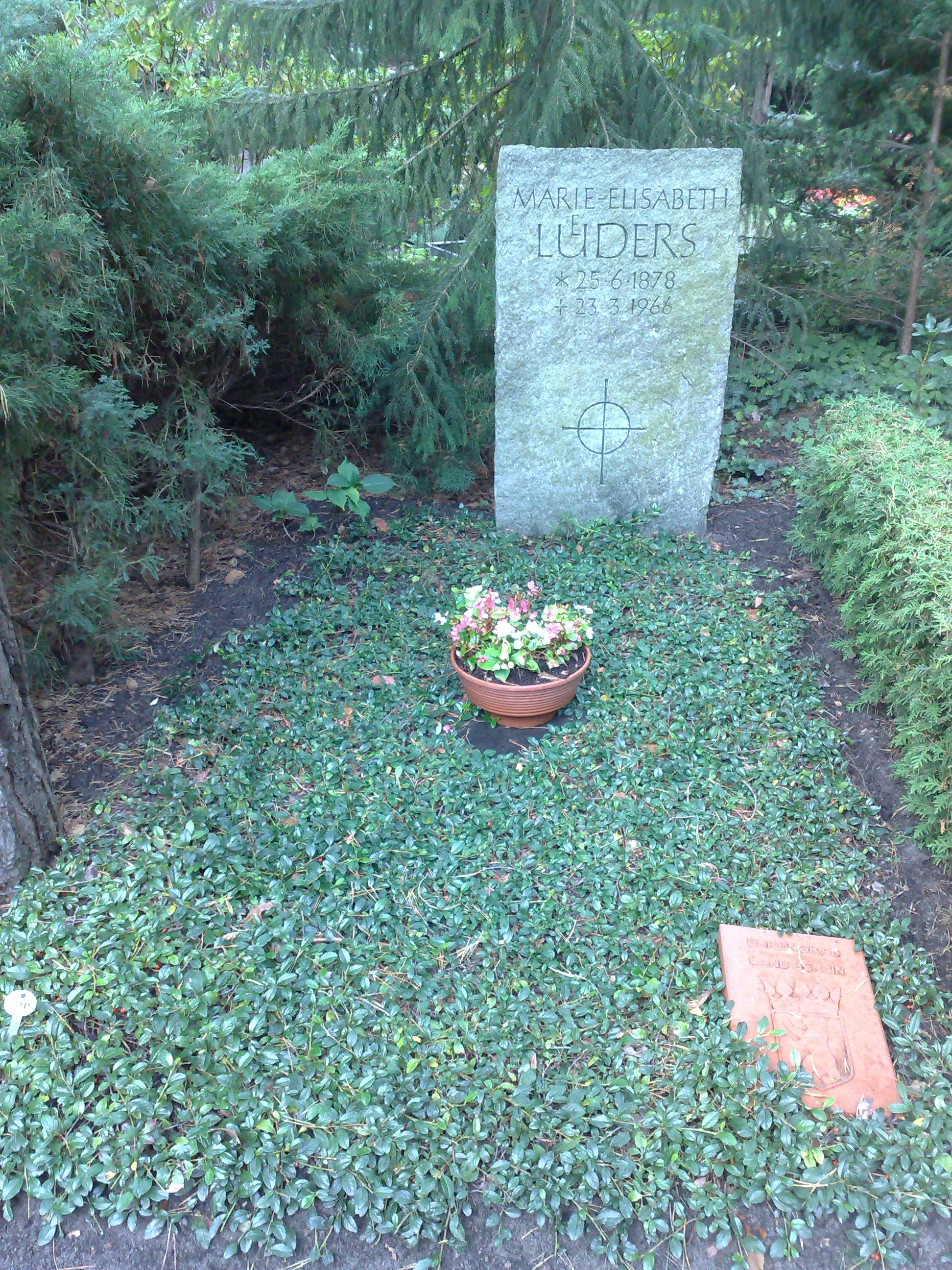 Grabstätte von Marie-Elisabeth Lüders